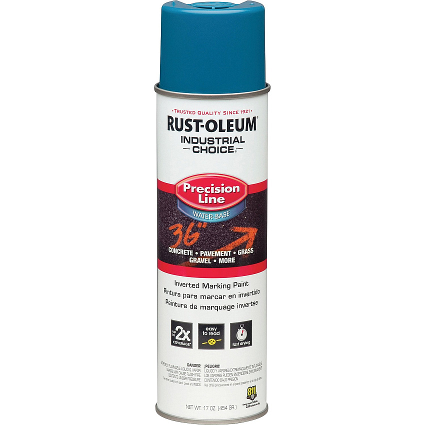 Rust-Oleum Industrial Choice Precision Line Marking Paint 1 Color(s) - Caution Blue - 17 fl oz - 1 Each (203031)