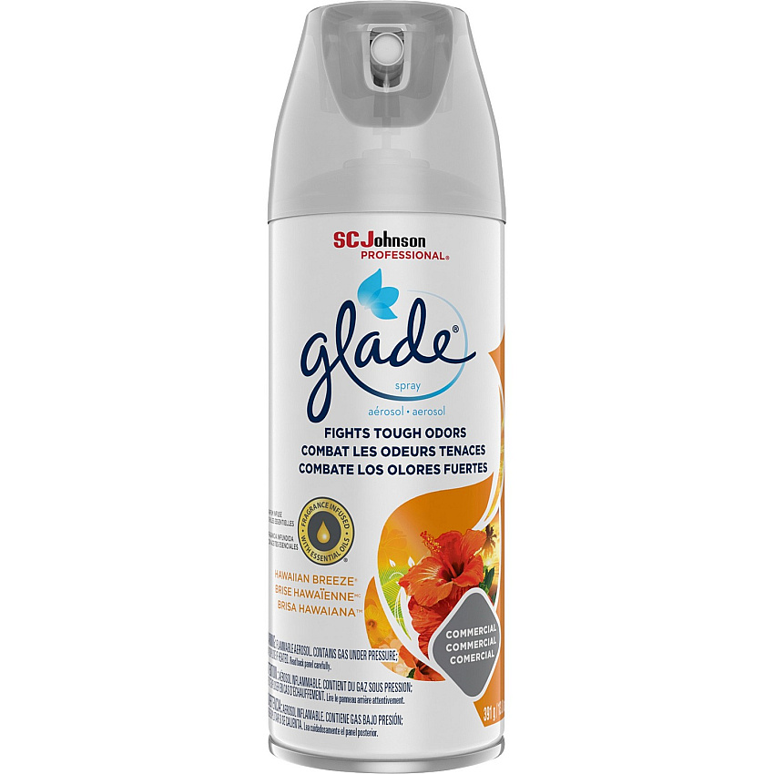 Glade Hawaiian Breeze Scent Air Spray Aerosol - 13.8 fl oz (0.4 quart) - Hawaiian Breeze - 1 Each - Odor Neutralizer (682263)