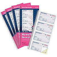 Adams Spiral 2-part Money/Rent Receipt Book 200 Sheet(s) - Spiral Bound - 2 Part - 11