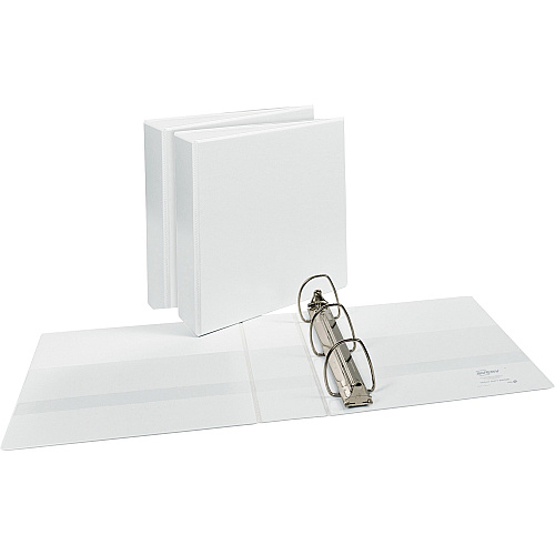 Avery&reg; Durable View Binders - EZD Rings 3" Binder Capacity - Letter - 8 1/2" x 11" Sheet Size - 670 Sheet Capacity - 3 Ring(s) - Fastener(s): D-Ring - Pocket(s): 4, Internal - Poly - White - Recycled - Easy Insert Spine, Exposed Rivet, Gap-f (09701BD)