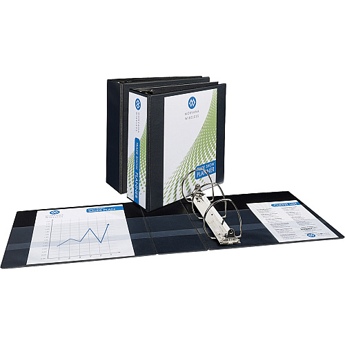 Avery&reg; Durable View Binders - EZD Rings 4" Binder Capacity - Letter - 8 1/2" x 11" Sheet Size - 780 Sheet Capacity - 3 Ring(s) - Fastener(s): D-Ring - Pocket(s): 4, Internal - Poly - Black - Recycled - Easy Insert Spine, Exposed Rivet, Gap-f (09800BD)