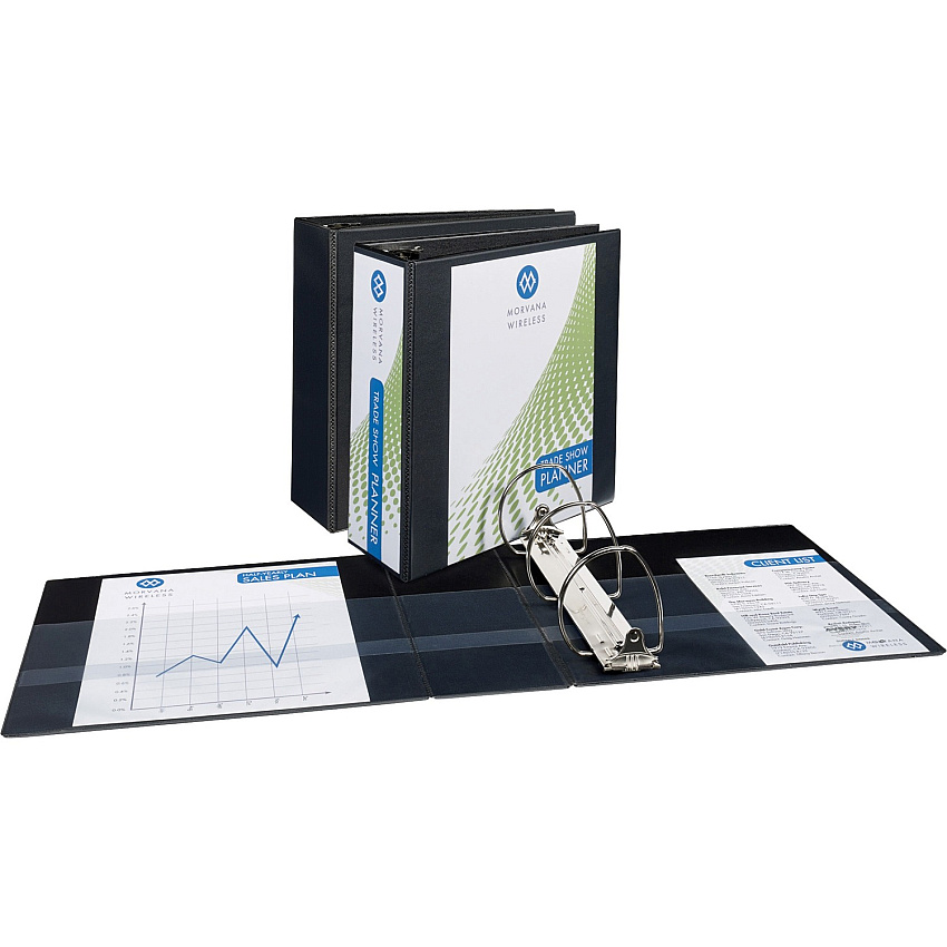 Avery&reg; Durable View Binders - EZD Rings 4" Binder Capacity - Letter - 8 1/2" x 11" Sheet Size - 780 Sheet Capacity - 3 Ring(s) - Fastener(s): D-Ring - Pocket(s): 4, Internal - Poly - Black - Recycled - Easy Insert Spine, Exposed Rivet, Gap-f (09800BD)