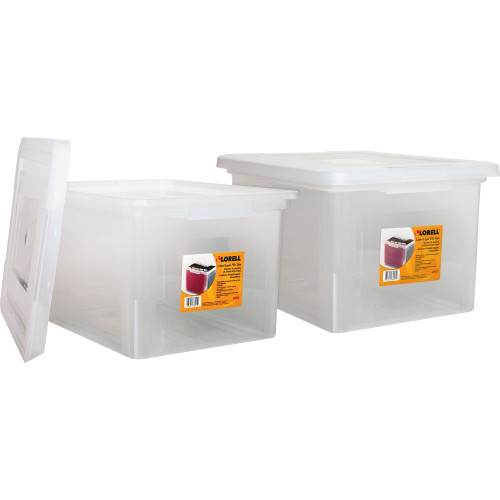 Lorell Letter/Legal Plastic File Box (68925BD)