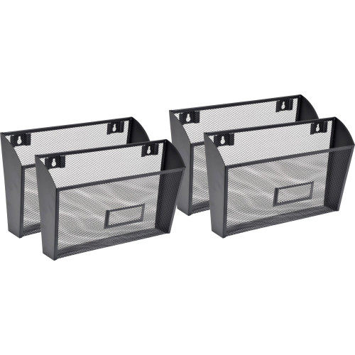 Lorell Black Mesh Wire Wall Pocket (84144CT)