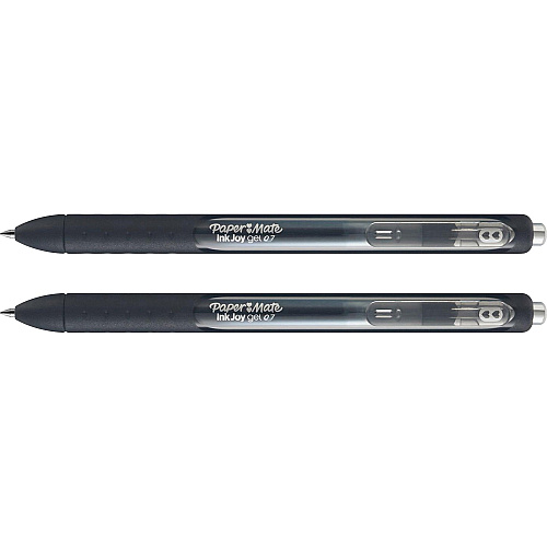 Paper Mate InkJoy Gel Pen 0.77 mm Pen Point - Retractable - Black Ink - Blue Barrel - 2 / Pack (1951634)