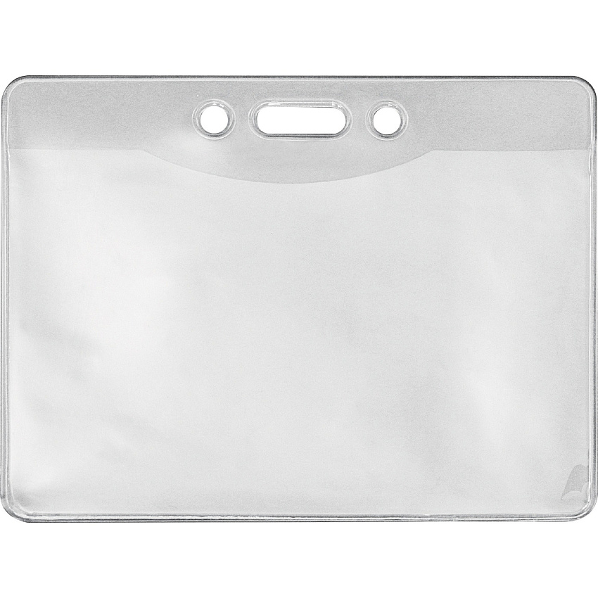 Advantus Government/Military ID Holders Support 4" x 2.75" Media - Horizontal - Vinyl - Clear - Durable - 50 / Pack (97096)