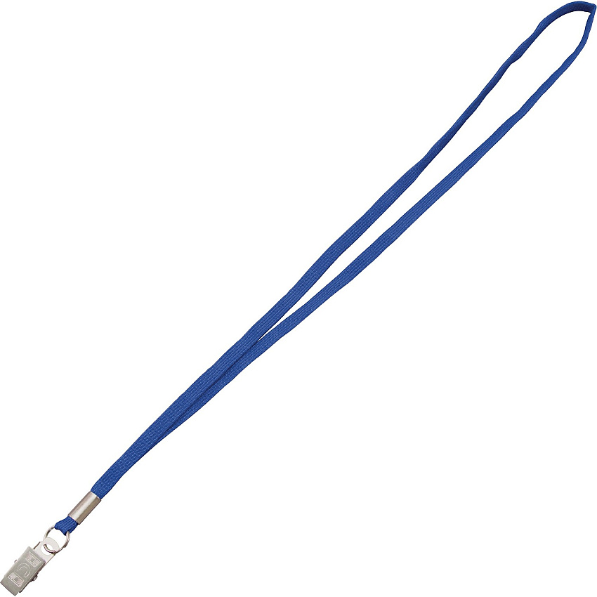 Advantus Flat Clip Lanyard 36" Length - Blue - Woven, Metal - 100 / Box (97127)