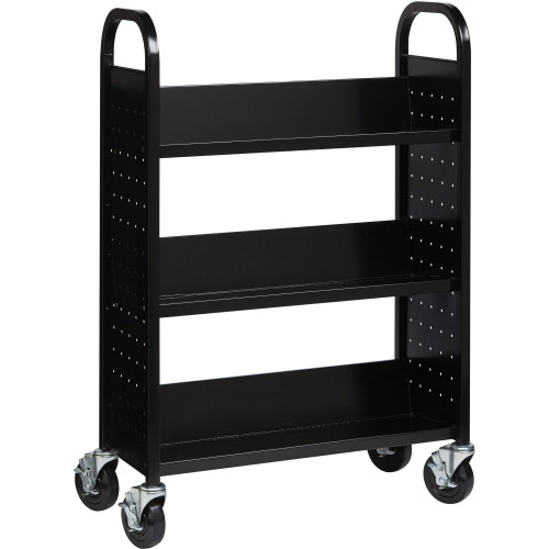 Lorell Single-sided Steel Book Cart (99933)