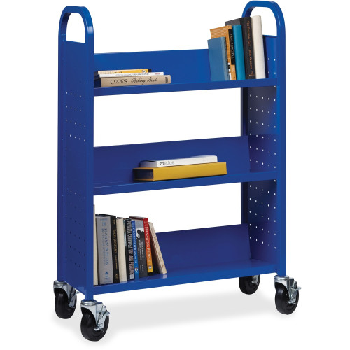 Lorell Single-sided Steel Book Cart (99934)