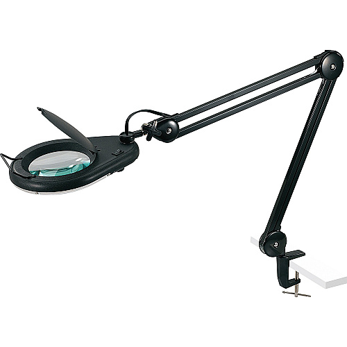 Lorell Magnifier Lamp with Clamp-On 33" Height x 5.1" Width - 22 W Bulb - Glass, Metal - Black (LLR99957)