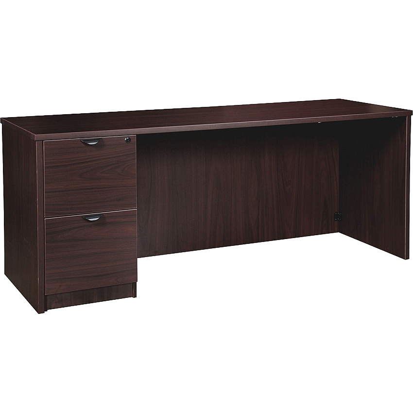 Lorell Prominence 2.0 Left-Pedestal Credenza 29" Height x 66" Width x 24" Depth, x 1" Thickness Top - 2 x File Drawer(s) - Single Pedestal on Left Side - Band Edge - Material: Particleboard - Finish: Thermofused Melamine (TFM) (LLRPC2466LES)