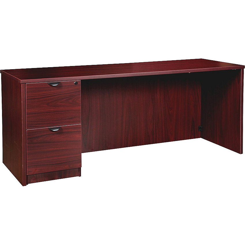 Lorell Prominence 2.0 Left-Pedestal Credenza 29" Height x 72" Width x 24" Depth, x 1" Thickness Top - 2 x File Drawer(s) - Single Pedestal on Left Side - Band Edge - Material: Particleboard - Finish: Thermofused Melamine (TFM) (LLRPC2472LMY)