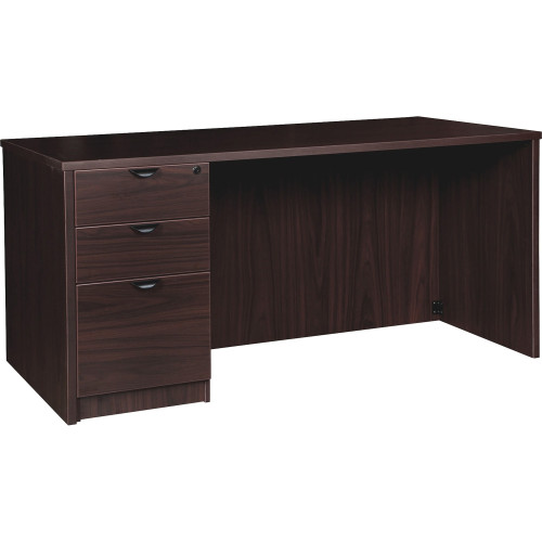 Lorell Prominence 2.0 Espresso Laminate Box/Box/File Left-Pedestal Desk - 3-Drawer (PD3060LSPES)