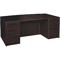 Lorell Prominence 2.0 Bowfront Double-Pedestal Desk x 1