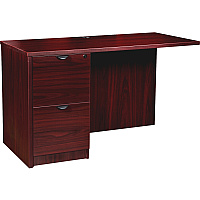 Lorell Prominence 2.0 Left Return 29" Height x 42" Width x 24" Depth, x 1" Thickness Top - 2 x File Drawer(s) - Band Edge - Material: Particleboard - Finish: Mahogany Laminate, Thermofused Melamine (TFM) (LLRPR2442LMY)