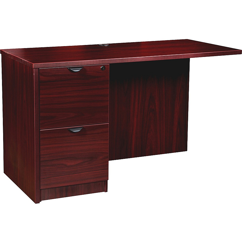 Lorell Prominence 2.0 Left Return 29" Height x 42" Width x 24" Depth, x 1" Thickness Top - 2 x File Drawer(s) - Band Edge - Material: Particleboard - Finish: Mahogany Laminate, Thermofused Melamine (TFM) (LLRPR2442LMY)