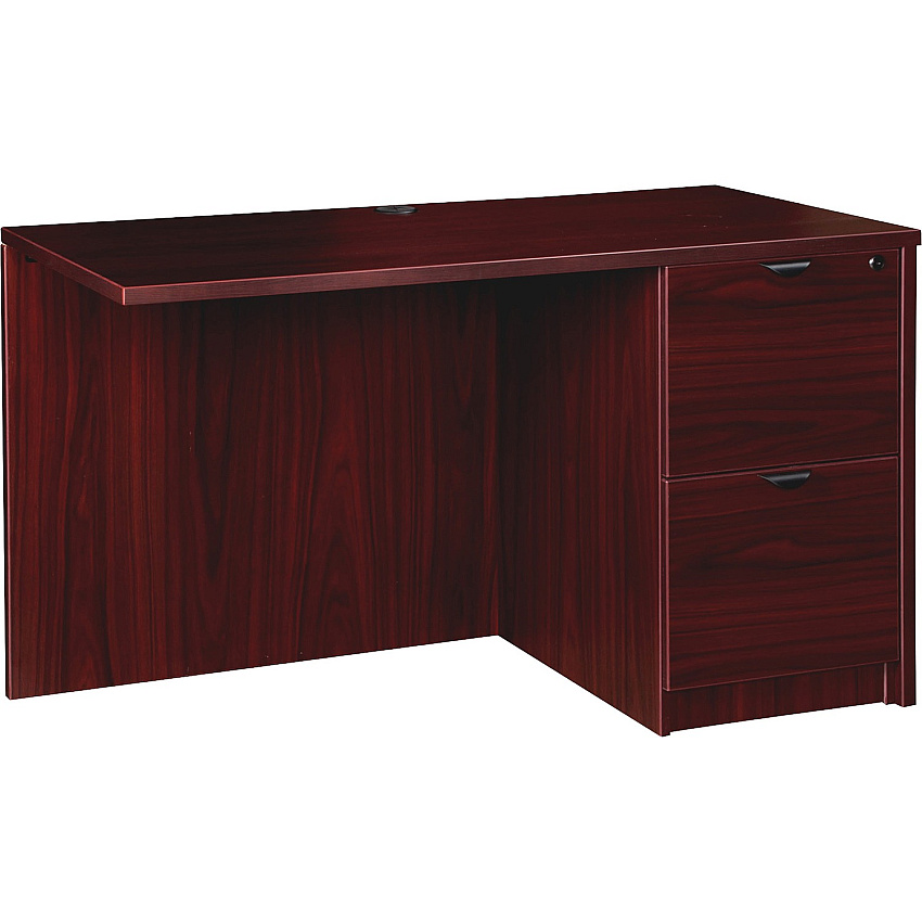 Lorell Prominence 2.0 Right Return 29" Height x 48" Width x 24" Depth, x 1" Thickness Top - 2 x File Drawer(s) - Band Edge - Material: Particleboard - Finish: Laminate (LLRPR2448RMY)