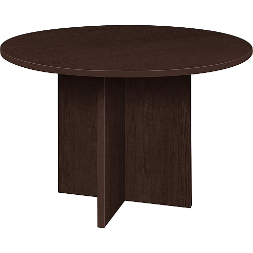 Lorell Prominence 2.0 Round Laminate Conference Table 29" Height x 42" Diameter, x 1" Thickness Top - Material: Thermofused Melamine (TFM), Particleboard - Impact Resistant (LLRPT42RES)