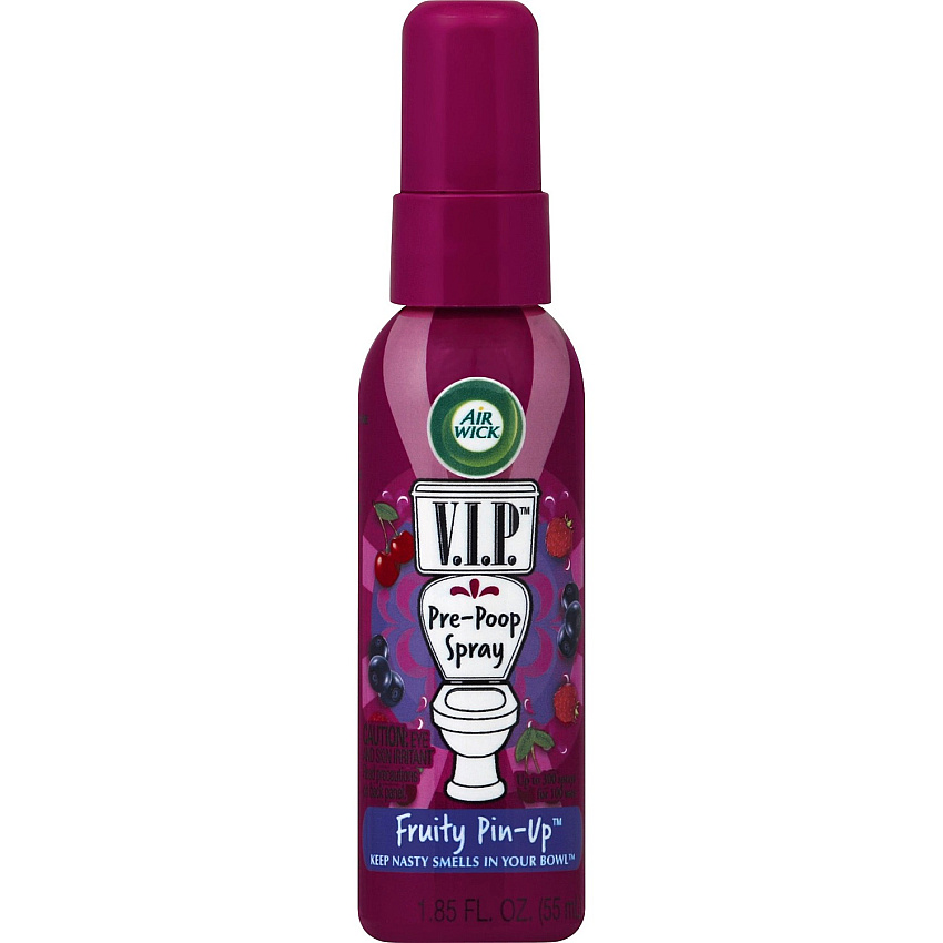 Air Wick V.I.P. Pre-Poop Spray Spray - 1.9 fl oz (0.1 quart) - Fruity Pin-Up - 6 / Carton (96534)
