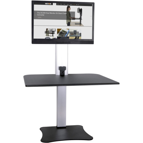 Victor High Rise Electric Single Monitor Standing Desk Workstation (DC400)