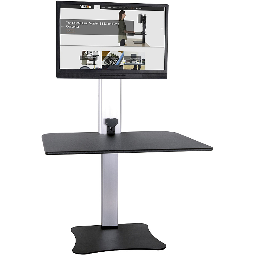 Victor High Rise Electric Single Monitor Standing Desk Workstation (DC400)