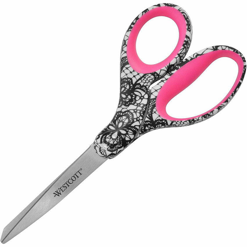 Westcott 8" Fashion Scissors 8" Overall Length - Left/Right - Stainless Steel - Multi - 1 Each (16660)