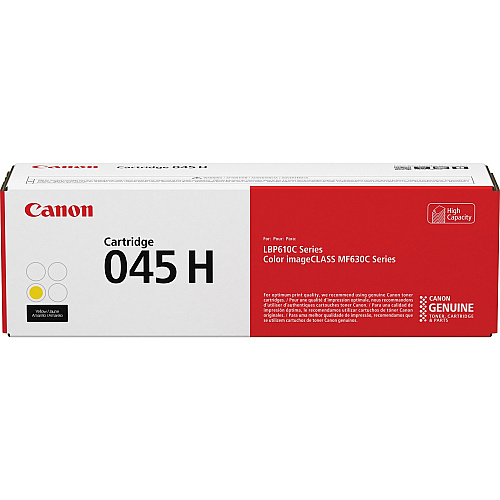 Canon 045 Original High Yield Toner Cartridge - Yellow - 1 Each 2200 Pages (CRTDG045HY)