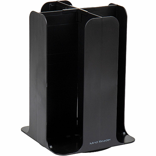 Mind Reader Totem Breakroom Cup/Lid Holder 80 Cup Capacity - Black - 1 Each (CDISPBLK)