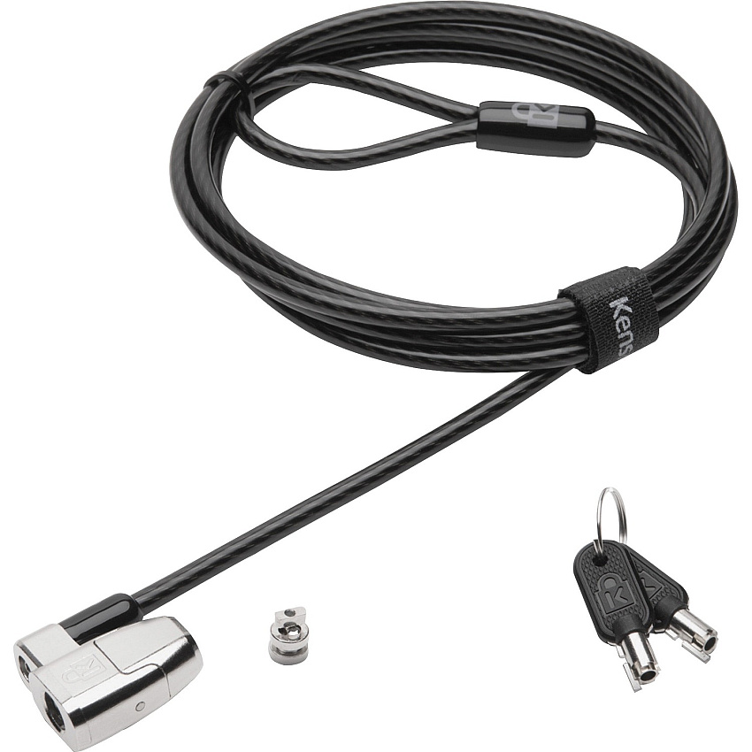 Kensington ClickSafe 2.0 Keyed Laptop Lock 6 ft Cable - Keyed Lock - Black - Carbon Steel - For Notebook (64435)