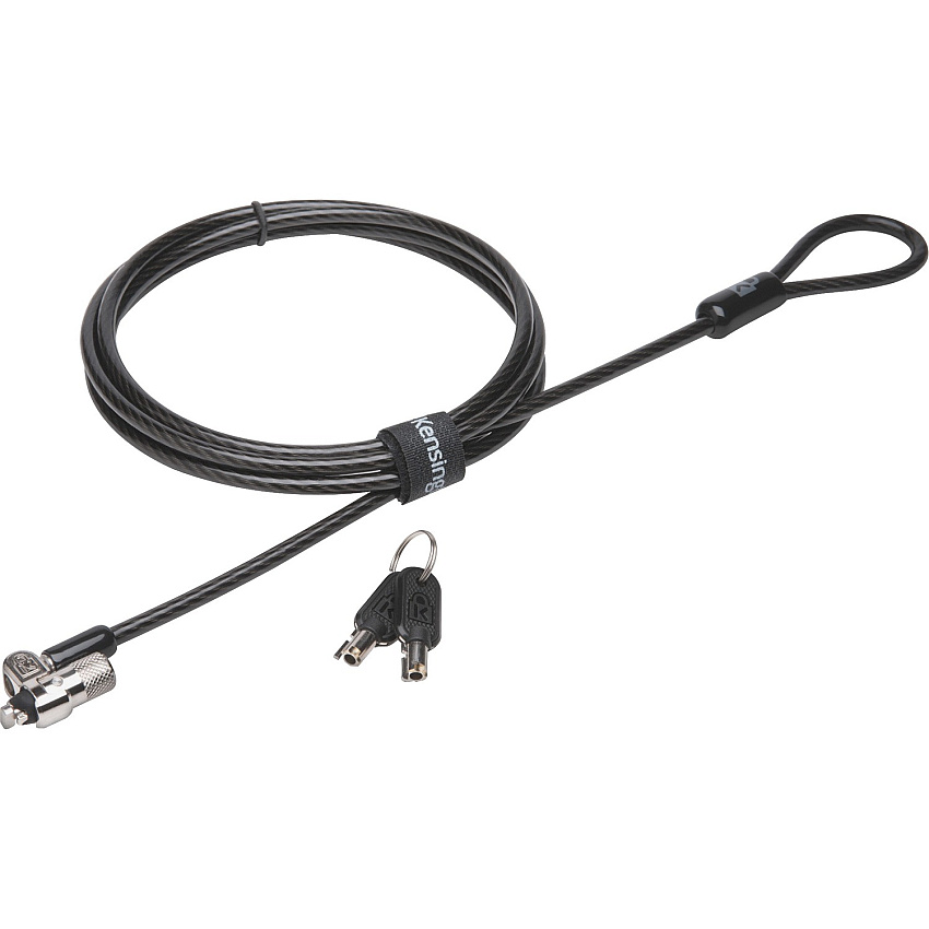 Kensington MicroSaver 2.0 Keyed Laptop Lock 6 ft Cable - Keyed Lock - Black - Carbon Steel - For Notebook (65020)