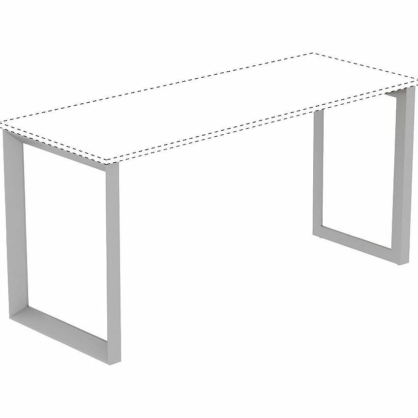 Lorell Relevance Series Desk-height Side Leg Frame 23.3" Height x 28.5" Width - Finish: Silver (LLR16204)