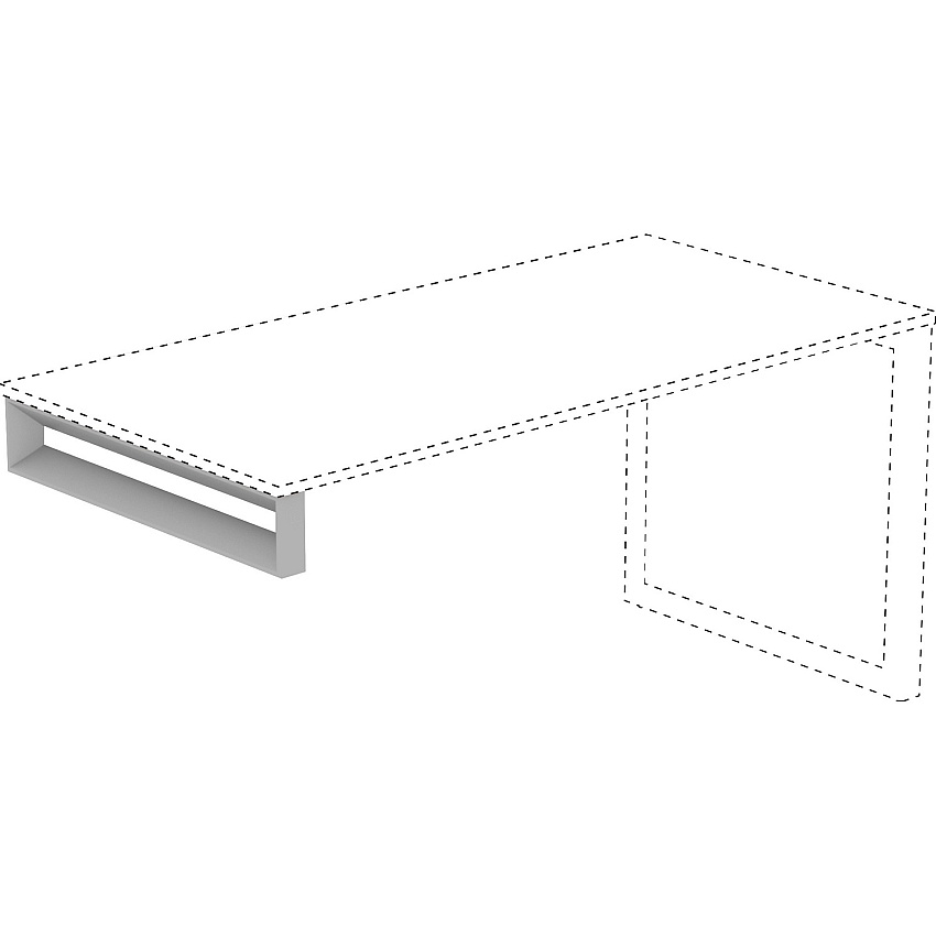 Lorell Relevance Series Short Side Leg Frame 5.3" Height x 23.1" Width - Finish: Silver (LLR16206)