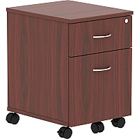 Lorell Relevance Series 2-Drawer File Cabinet 22.9" Height x 15.8" Width x 19.9" Depth - 2 x File, Box Drawer(s) - Finish: Mahogany Laminate (LLR16216)