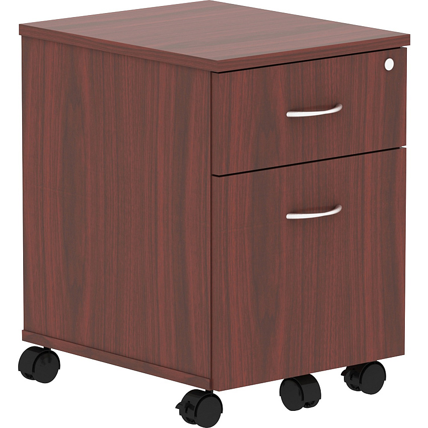 Lorell Relevance Series 2-Drawer File Cabinet 22.9" Height x 15.8" Width x 19.9" Depth - 2 x File, Box Drawer(s) - Finish: Mahogany Laminate (LLR16216)