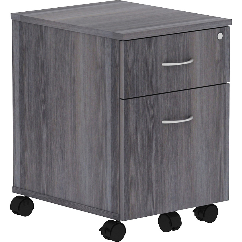 Lorell Relevance Series 2-Drawer File Cabinet 22.9" Height x 15.8" Width x 19.9" Depth - 2 x File, Box Drawer(s) - Finish: Weathered Charcoal, Laminate (LLR16217)