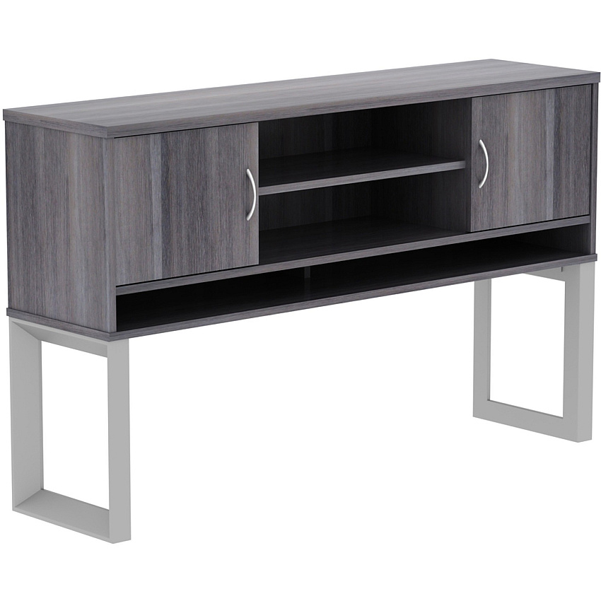 Lorell Relevance Series Freestanding Hutch 36" Height x 59" Width x 15" Depth - 3 Shelve(s) - Finish: Charcoal, Laminate (LLR16219)
