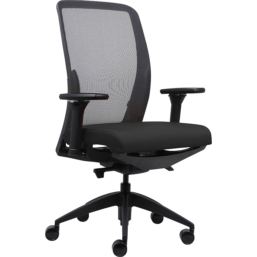 Lorell Executive Mesh High-Back Office Chair Black Seat Color - Fabric Seat Material - High Back - Armrest - 1 Each (LLR83104)