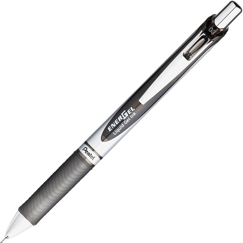 Pentel Deluxe RTX Retractable Pens 0.3 mm Pen Point - Refillable - Retractable - Black Ink - Gel-based - 1 Each (BLN73A)
