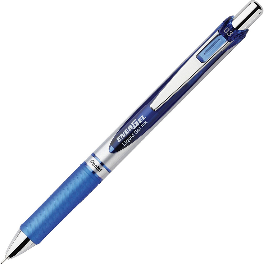 Pentel Deluxe RTX Retractable Pens 0.3 mm Pen Point - Refillable - Retractable - Blue Ink - Gel-based - 1 Each (BLN73C)