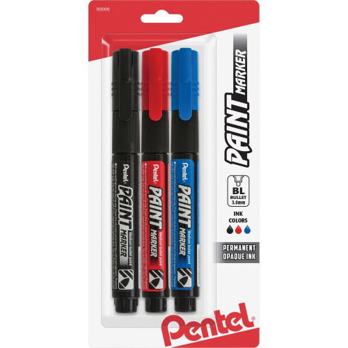Pentel Opaque Bullet Tip Paint Markers (MMP20BP3M)