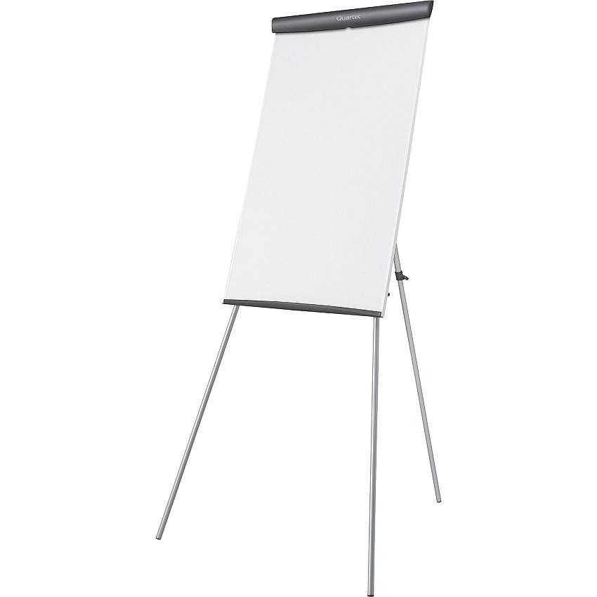 Quartet Whiteboard/Flip-chart Presentation Easel 36" (3 ft) Width x 24" (2 ft) Height - White Melamine Surface - Silver Graphite, Gray Frame - Magnetic - Adjustable, Rubber Feet, Sturdy, Durable - 1 Each (ET32EU)