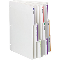 Smead Viewables 3-Ring Binder Index Dividers Letter - 8.50" Width x 11" Length - White Divider - 10% Recycled - 25 / Box (89413)