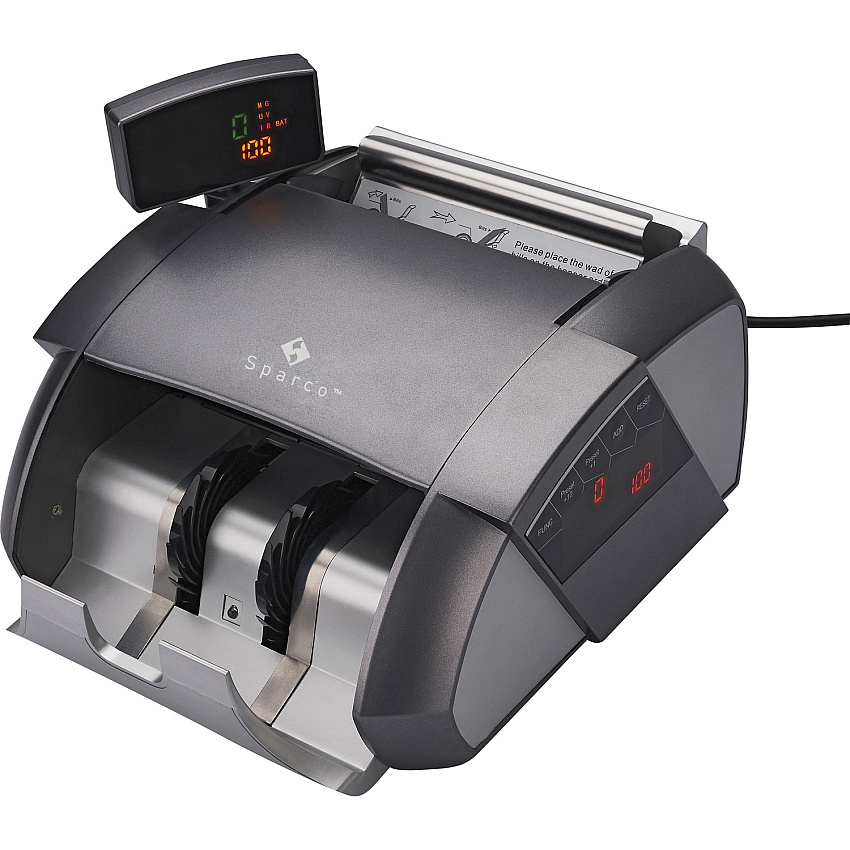 Sparco Automatic Bill Counter with Digital Display Counts 1100 bills/min - White (16011)