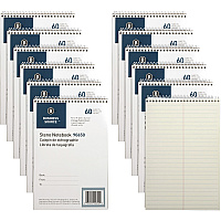 Business Source Steno Notebooks 60 Sheets - Coilock - Gregg Ruled Front Ruling - 6
