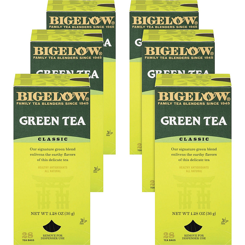 Bigelow Classic Green Tea Bag Green Tea - 8 oz Per Bag - 28/Box - 6 / Carton (00388CT)