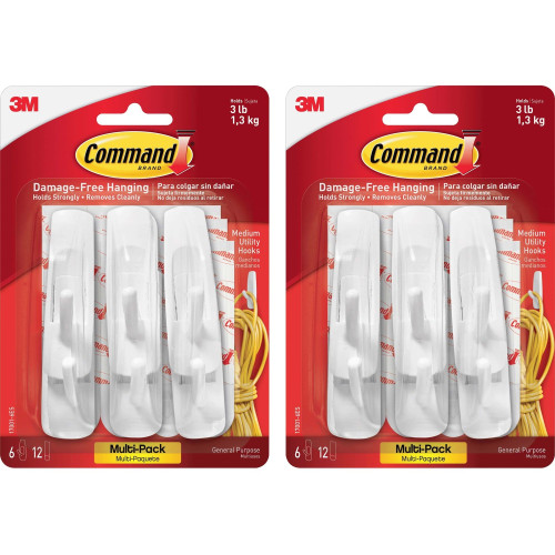 Command Strip Adhesive Hooks (170016ESBG)