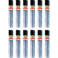 Pentel Super Hi-Polymer Leads 0.5 mm , Fine Point - HB - Black Lead - 12/Tube - 12 / Box (C505HBBX)