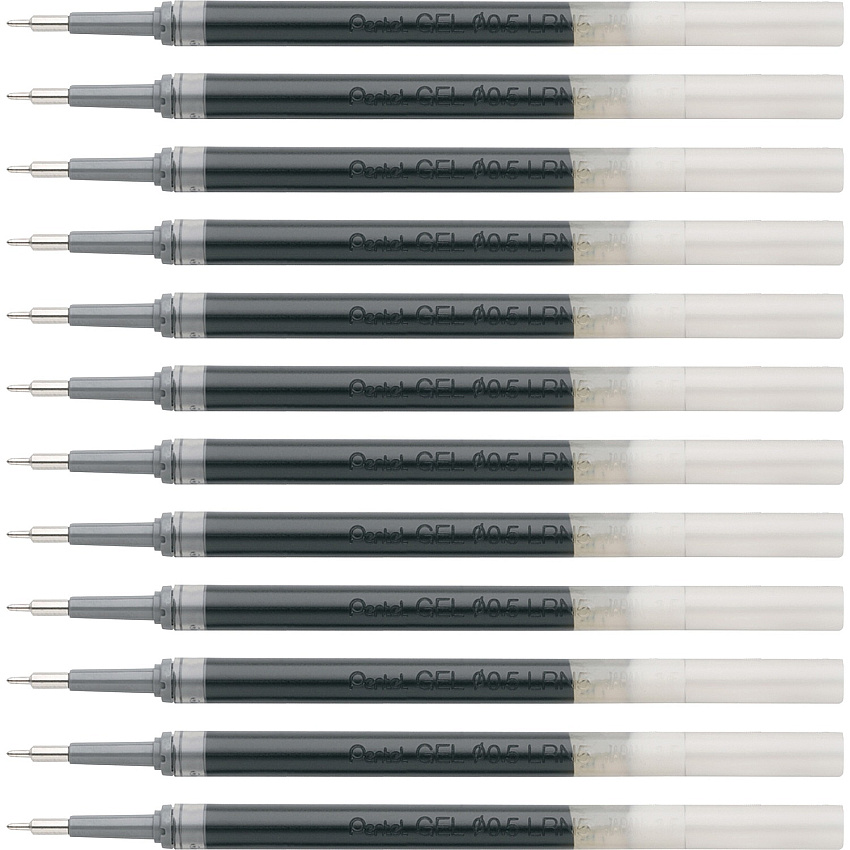 EnerGel Liquid Gel Pen Refill 0.50 mm , Fine Point - Black Ink - Smudge Proof, Smear Proof, Quick-drying Ink, Glob-free, Smooth Writing - 12 / Box (LRN5ABX)