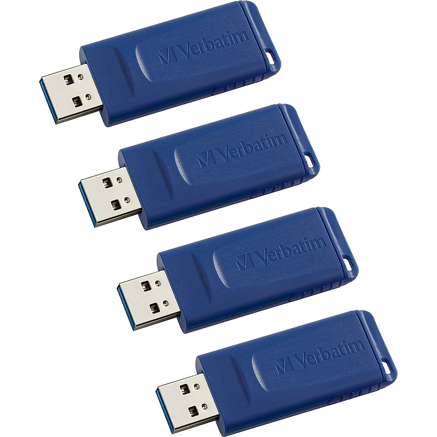 Verbatim 16GB USB Flash Drives 16 GB - USB - Blue - 4 / Carton (97275CT)