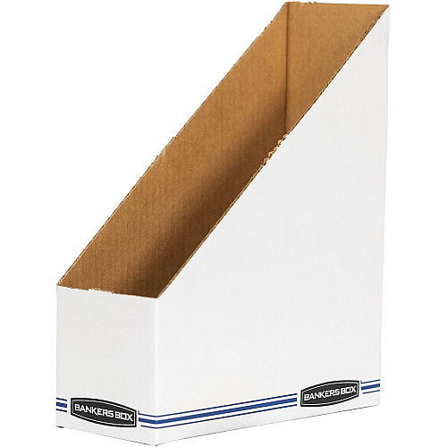 Bankers Box Stor/File&trade; Magazine Files - Letter Blue, White - Fiberboard - 1 Each (00723)